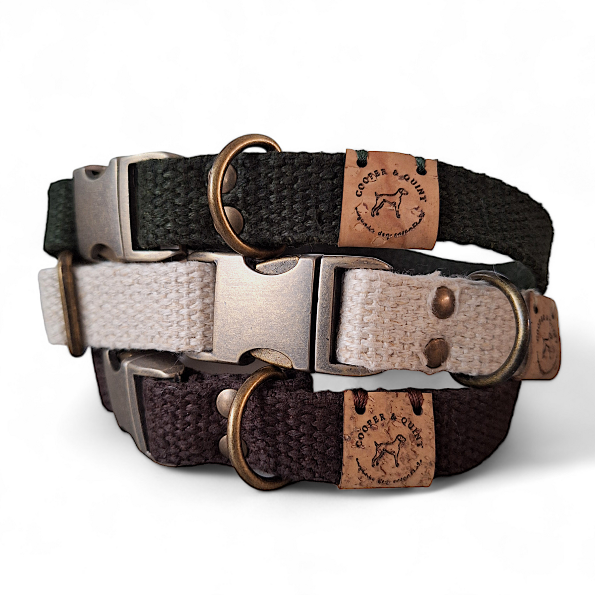 Hanfhalsband, Hundehalsband | Schale weiß