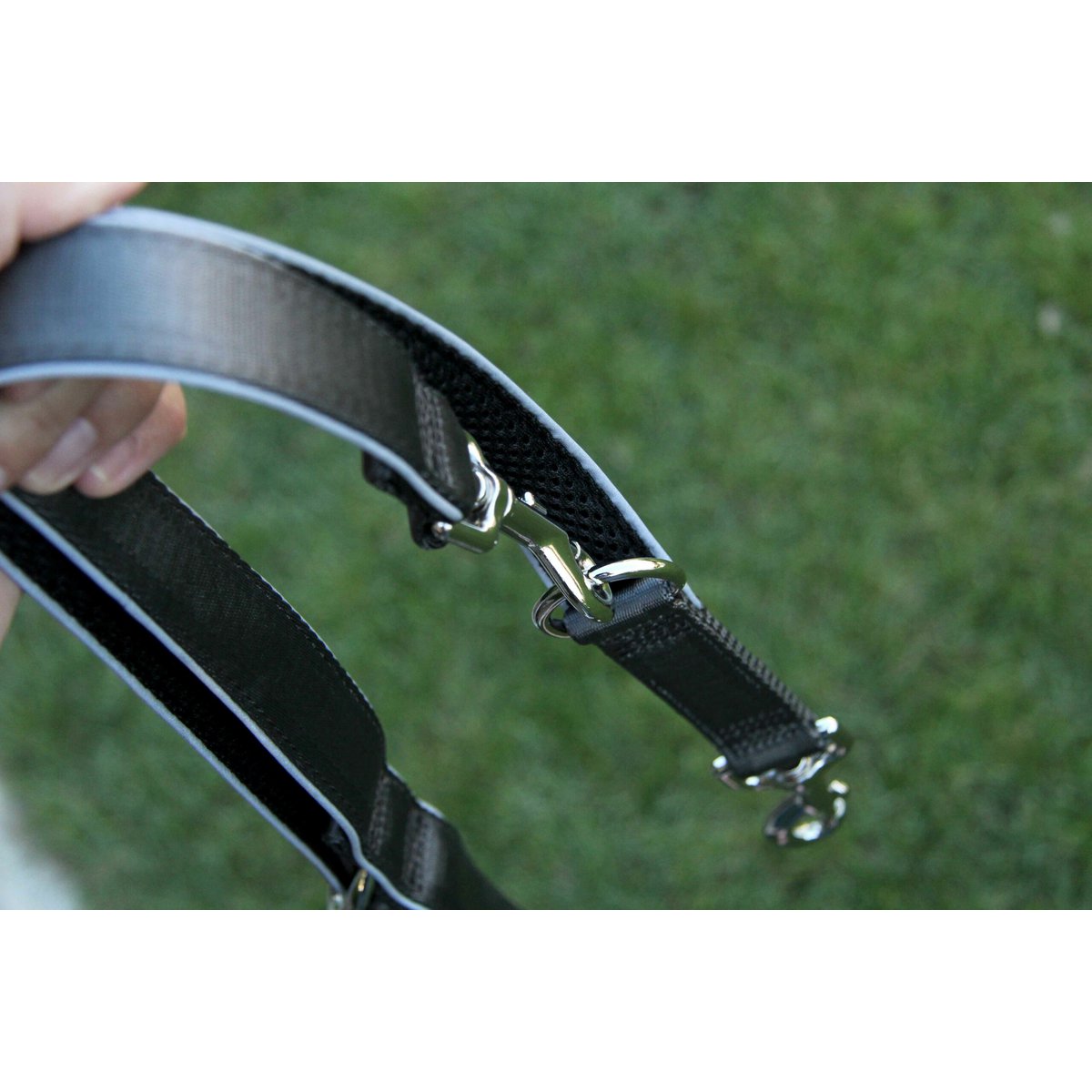 Hundeleine Silber Grau, M und L