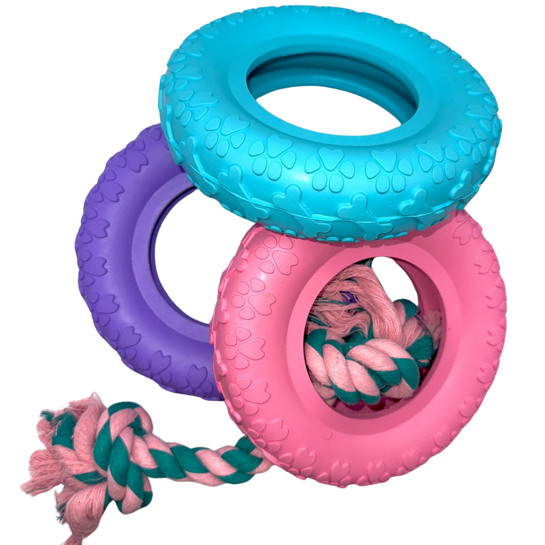 Riolino Robuster Hundespielzeug-Kauring für starke Kauer