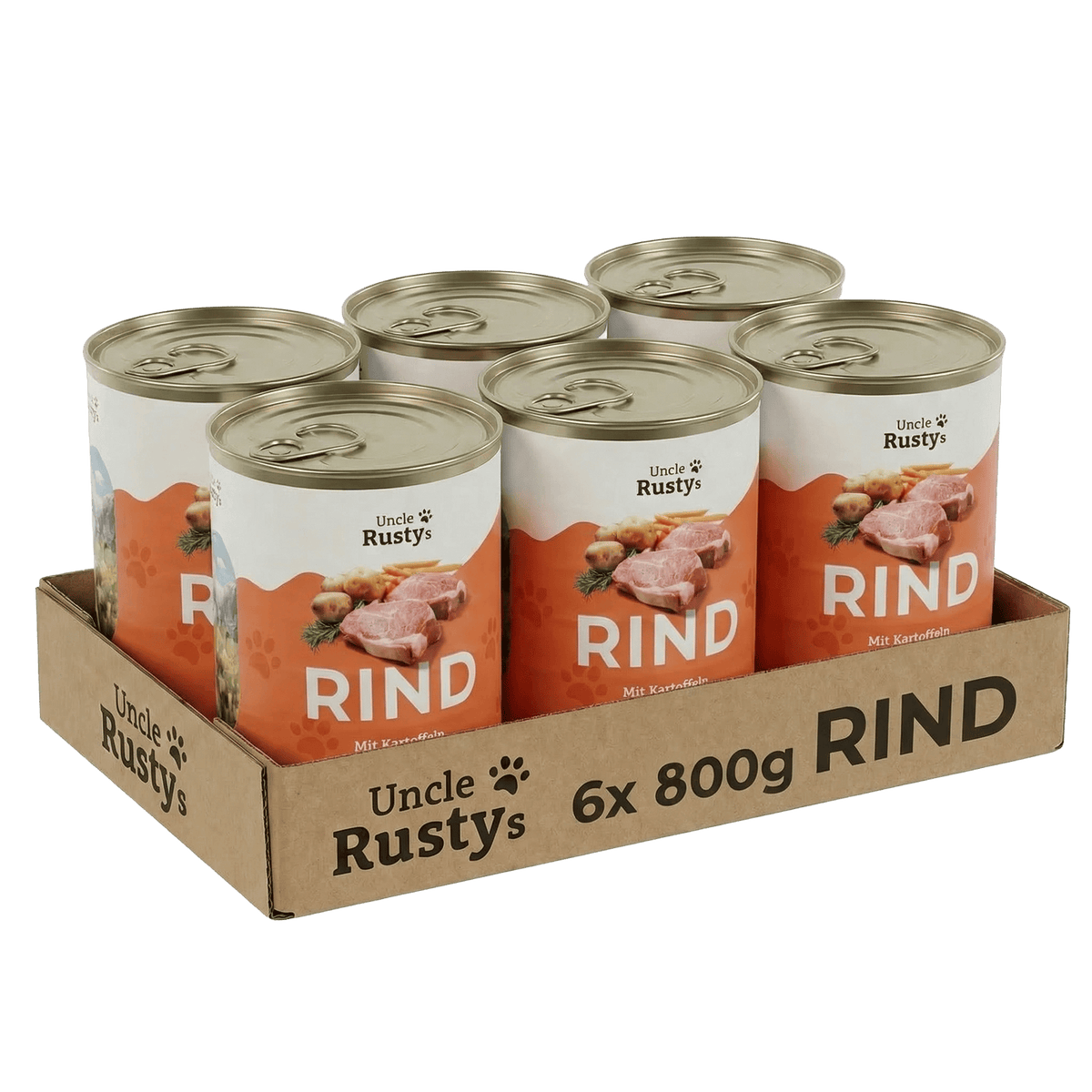 Rind mit Kartoffeln und Karotten - Hundefutter
