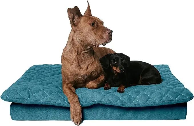 Lous 2 in 1 Hundebett mit abnehmbarem Topper für zu Hause und unterwegs.