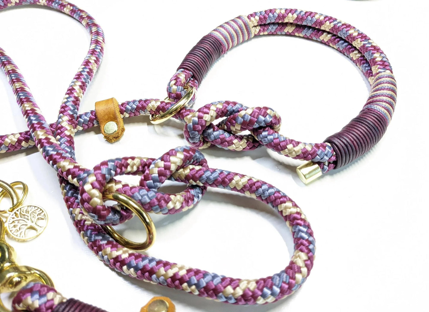 Retrieverleine NALA Moxonleine, Hundeleine bordeaux