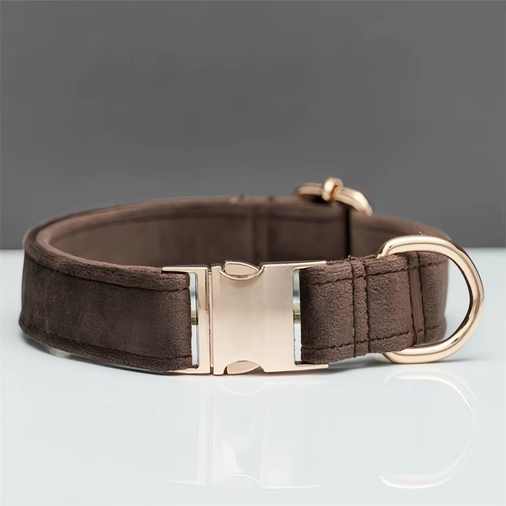 Personalisiertes Samt Hundehalsband "Emilia" mit Gravur – Verstellbar & Elegant