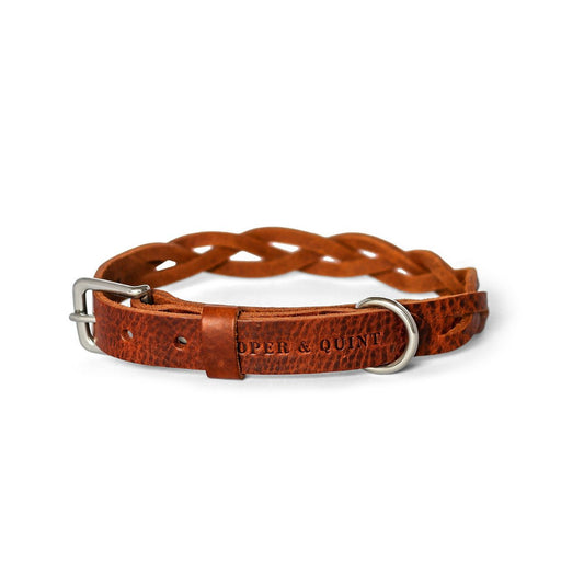 Gedrehtes Hundehalsband - Braun