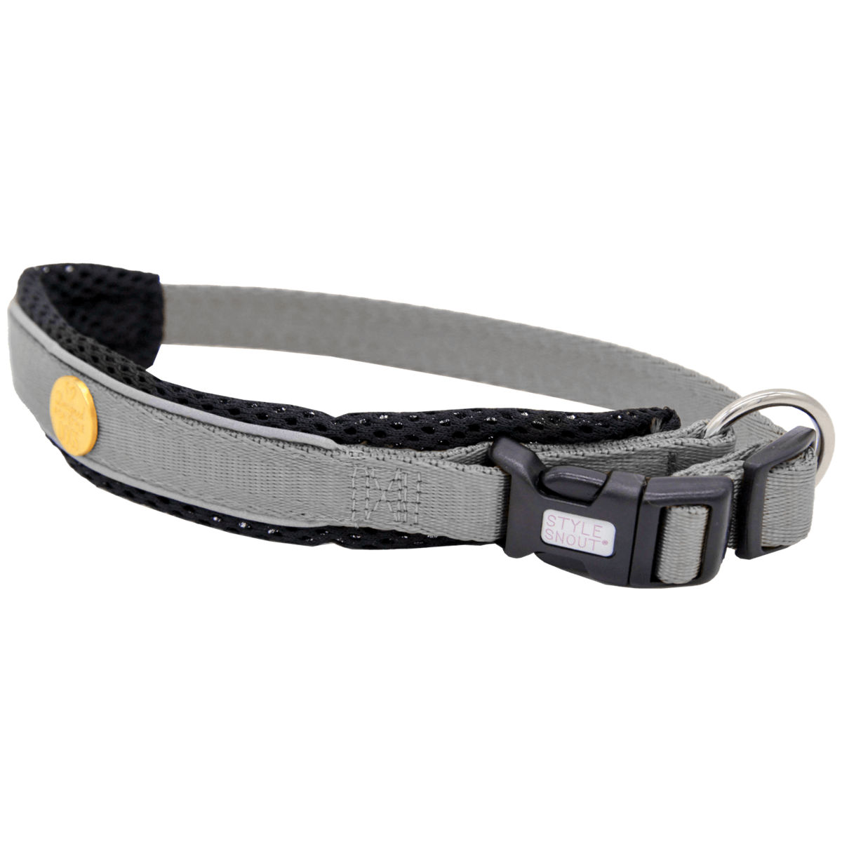 Hundehalsband Silber Grau