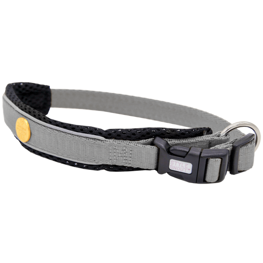 Hundehalsband Silber Grau