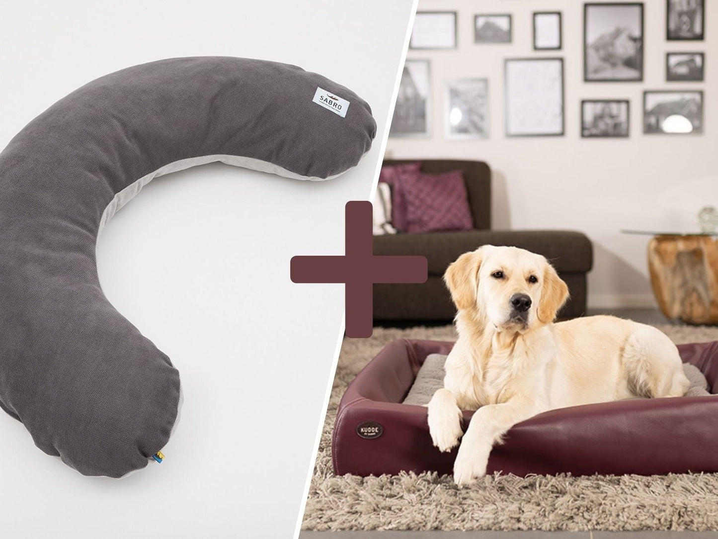 Hundebett KUDDE + Schmusehörnchen Alltid - Bundle