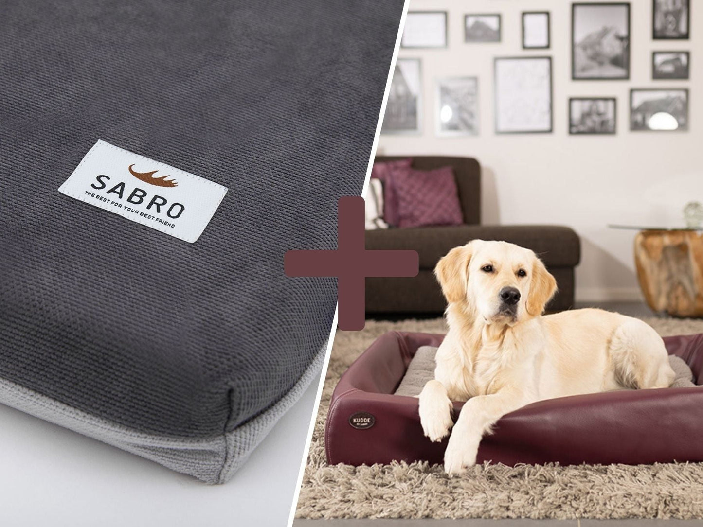 Hundebett - Orthopädisch-Plus Bundle | KUDDE Hundebett + Mumin Einlage Alltid