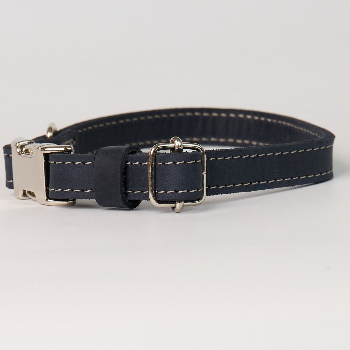 Blaues Hundehalsband aus Leder