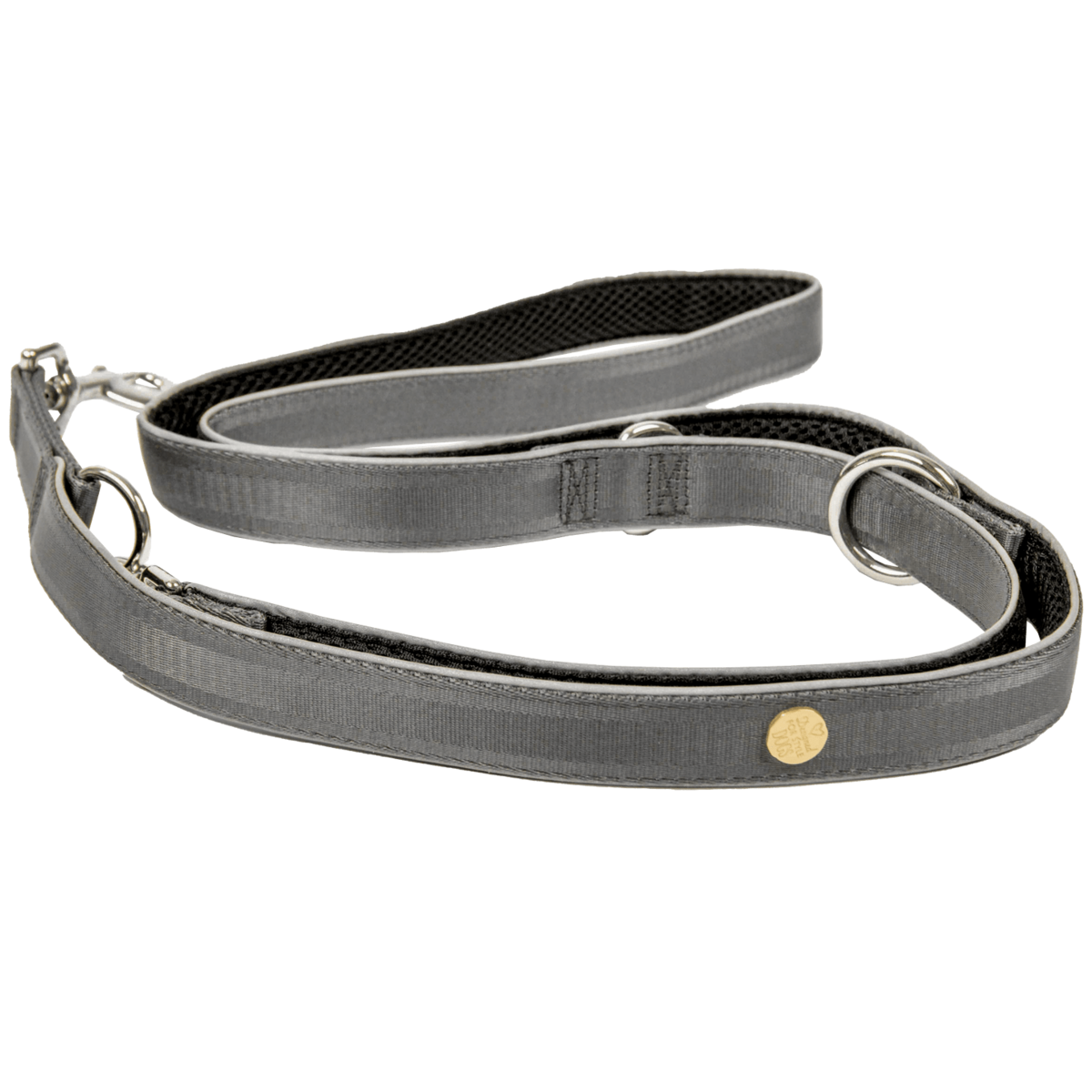 Hundeleine Silber Grau, M und L