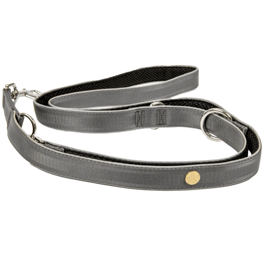 Hundeleine Silber Grau, M und L