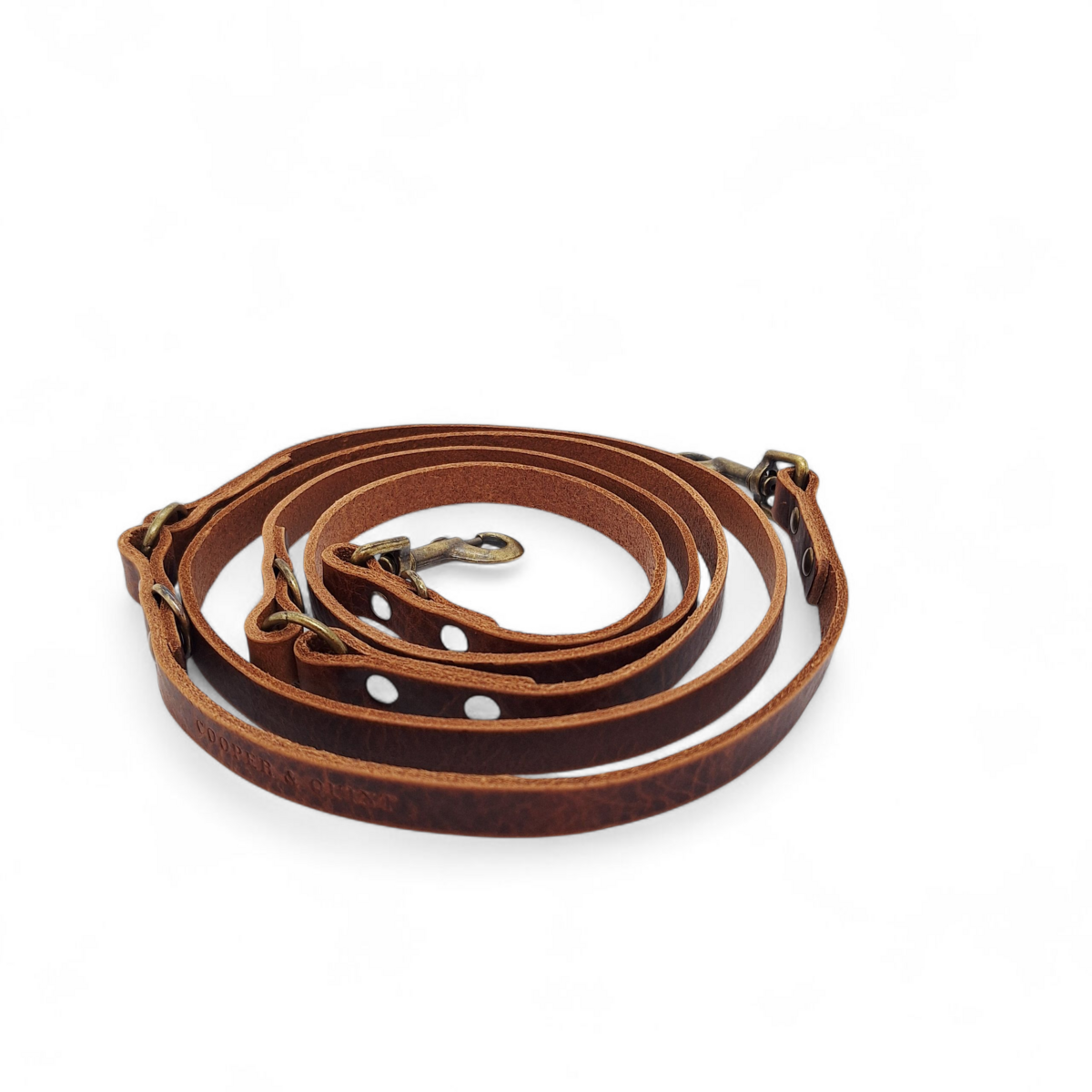 Hundeleine, einstellbar Leder -Leine | Braun