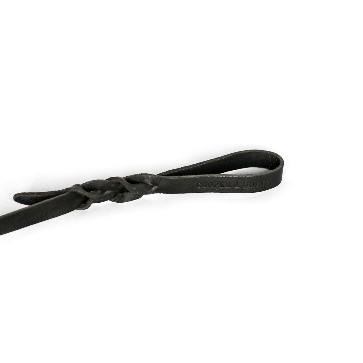 Gedrehte Hundeleine | Schwarz | Leder