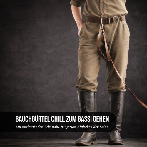 Leinen-Bauchgürtel CHILL - für entspannte Hundeführung - zum Joggen geeignet