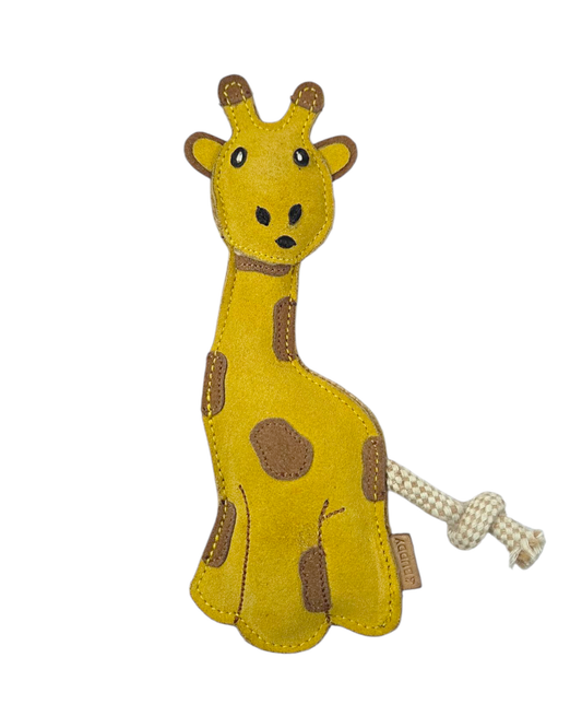 Hundespielzeug aus Leder "Giraffe" - BUDDY
