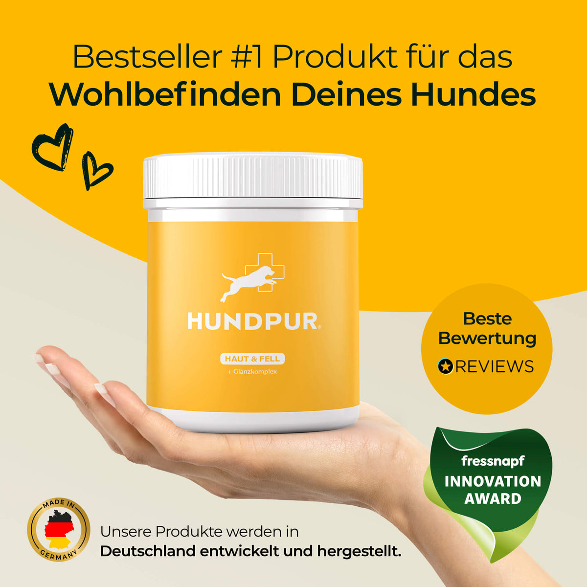 Hundpur® Haut und Fell - Nahrungsergänzung