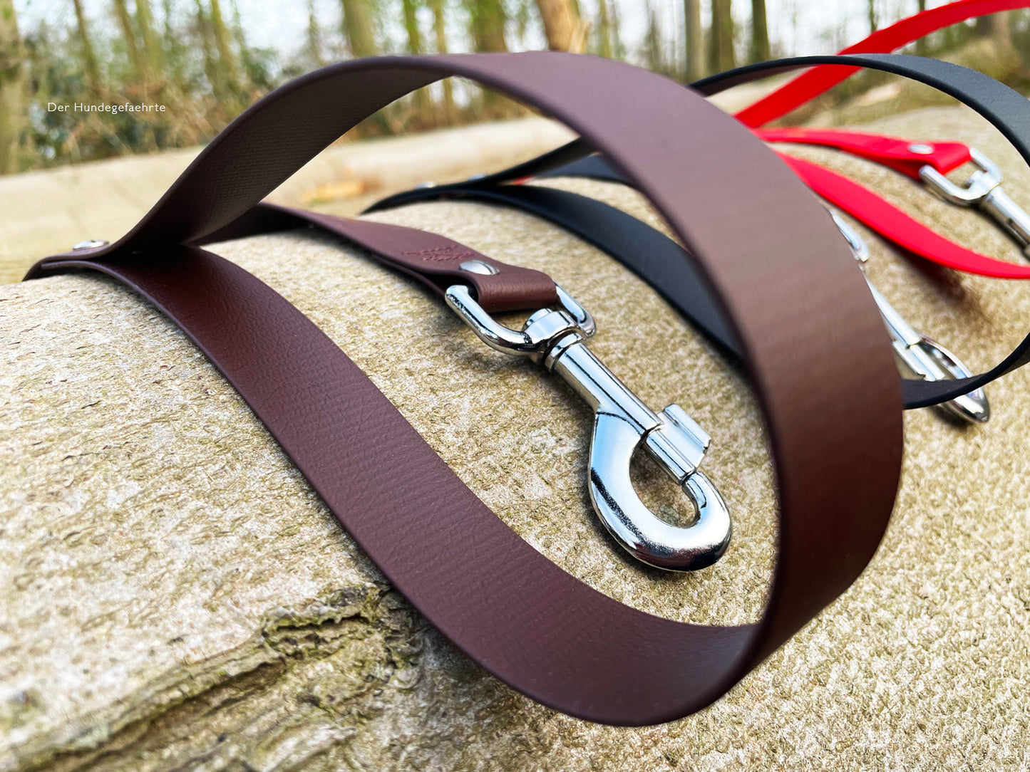 Hundeleine UM'S ECK (1,50 m) aus BioThane®/POP - Band