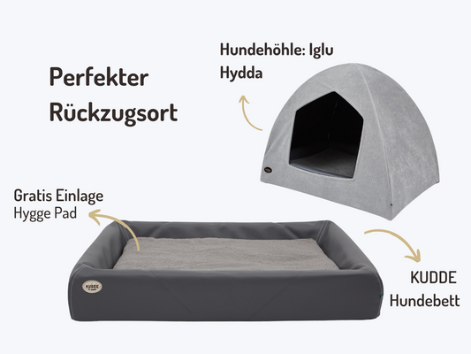 Hundebett | Hundehöhlen-Bundle | KUDDE + Iglu Hydda