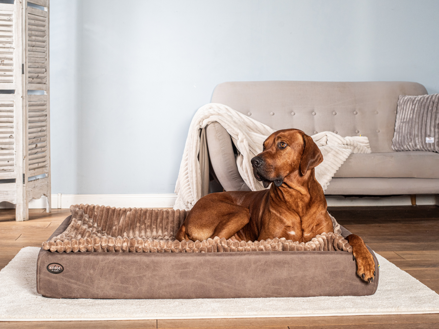 Hundebett KUDDE veganes Wildleder