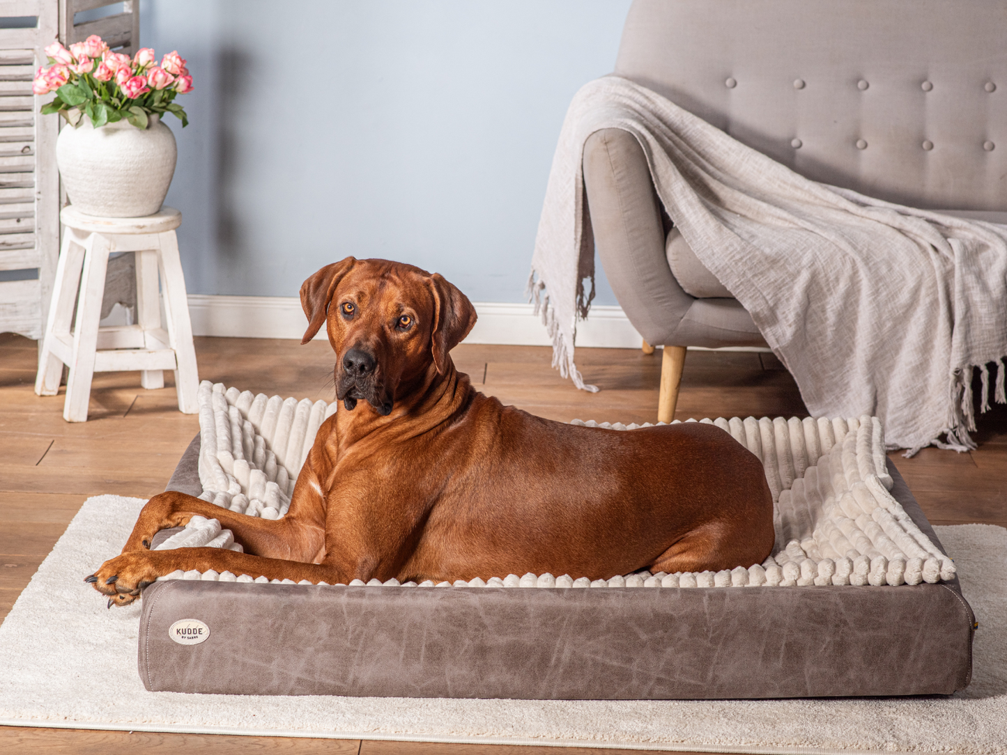 Hundebett KUDDE veganes Wildleder