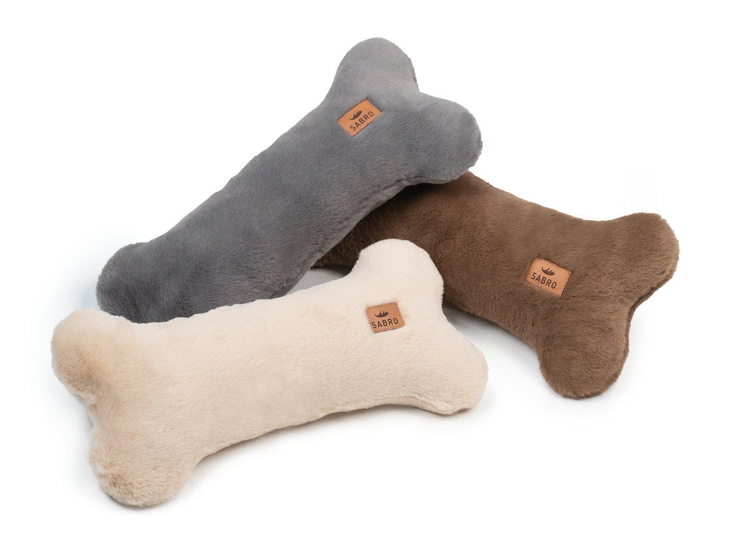 Kissen KUSCHELKNOCHEN, Hundespielzeug Kuschelfell (vegan)