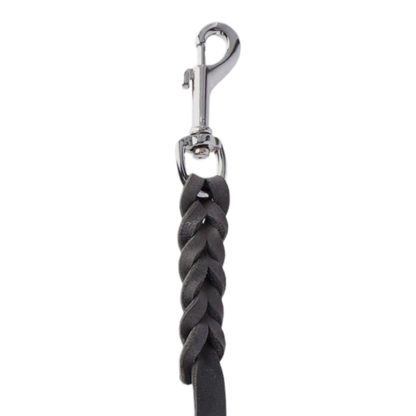 Hundeleine Soft Leder mit Handschlaufe und geflochtenen Element