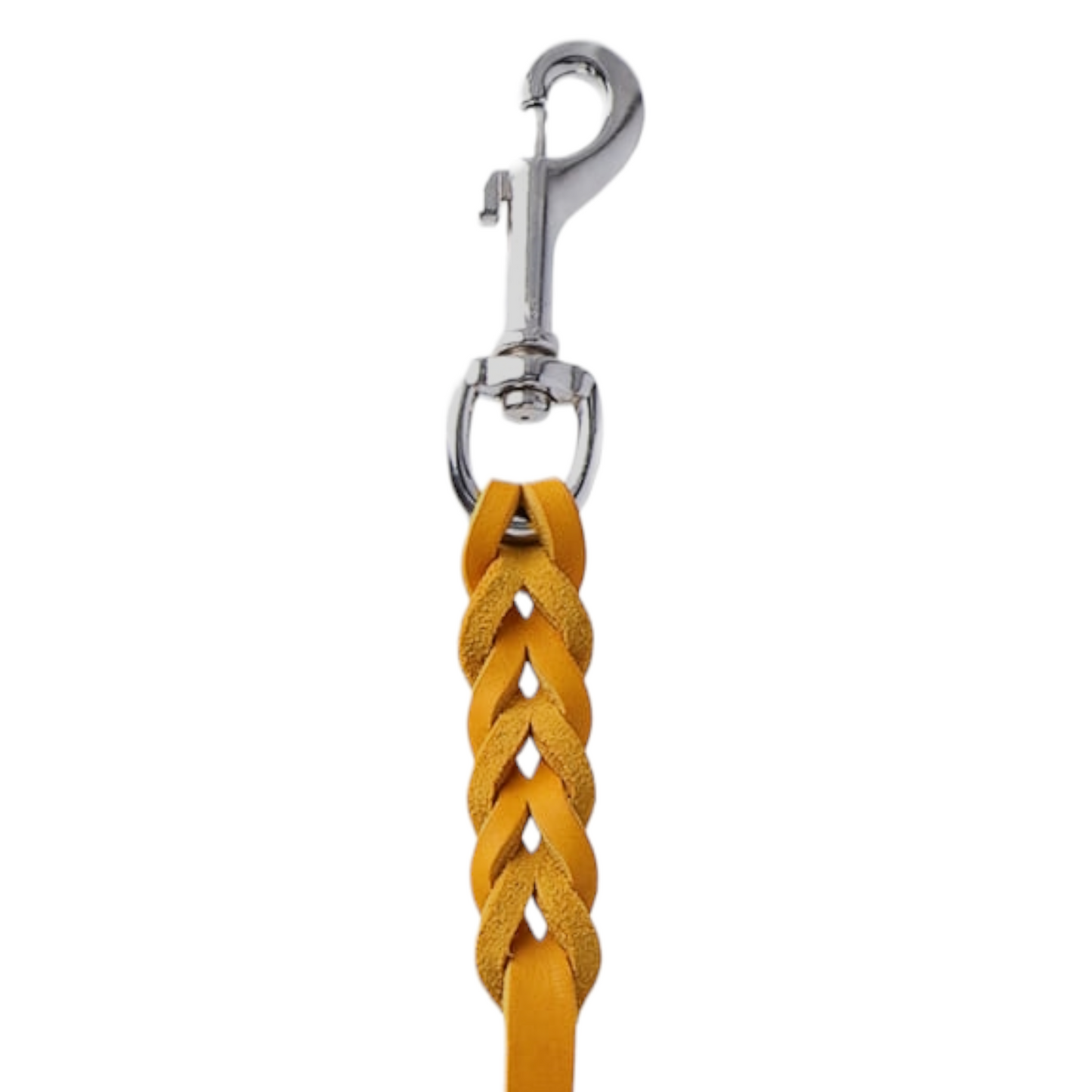 Hundeleine Soft Leder mit Handschlaufe und geflochtenen Element