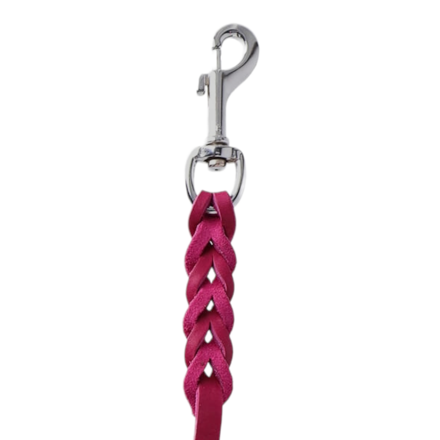 Hundeleine Soft Leder mit Handschlaufe und geflochtenen Element