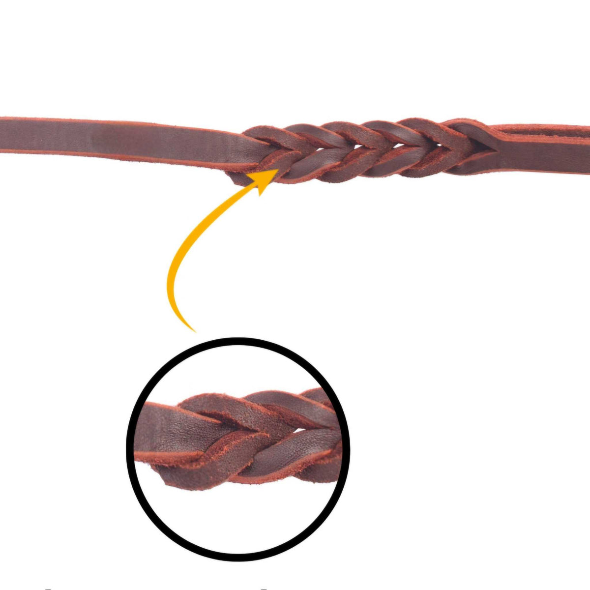 Hundeleine - traditionelle weiche geflochtene Lederleine mit Handschlaufe
