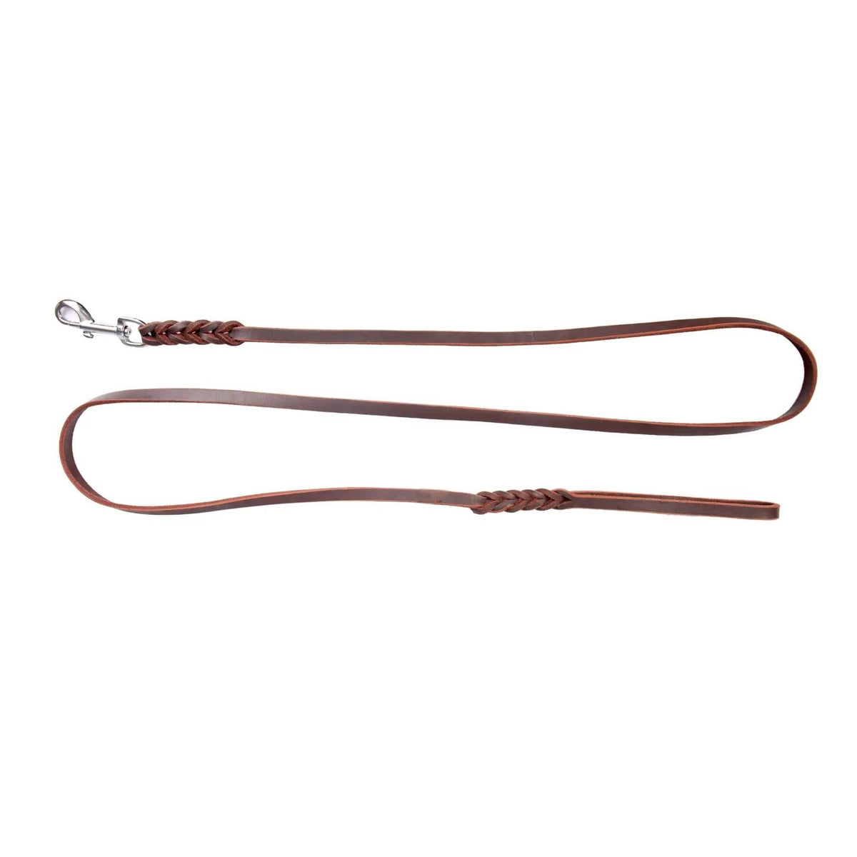 Hundeleine - traditionelle weiche geflochtene Lederleine mit Handschlaufe