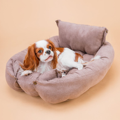 Leichte Matte mit Kissen, Hundebett mit drei verschiedenen Liegemöglichkeiten
