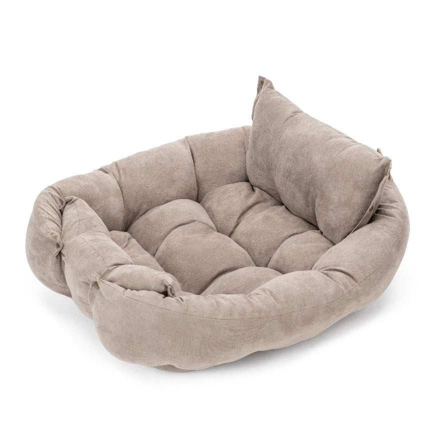 Leichte Matte mit Kissen, Hundebett mit drei verschiedenen Liegemöglichkeiten