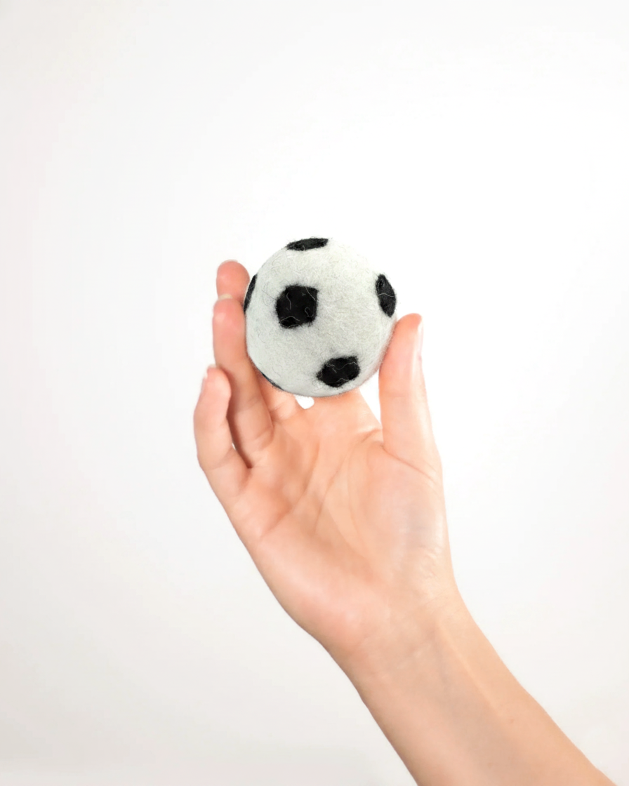 Hundespielzeug aus Schafwolle "Fussball" - BUDDY