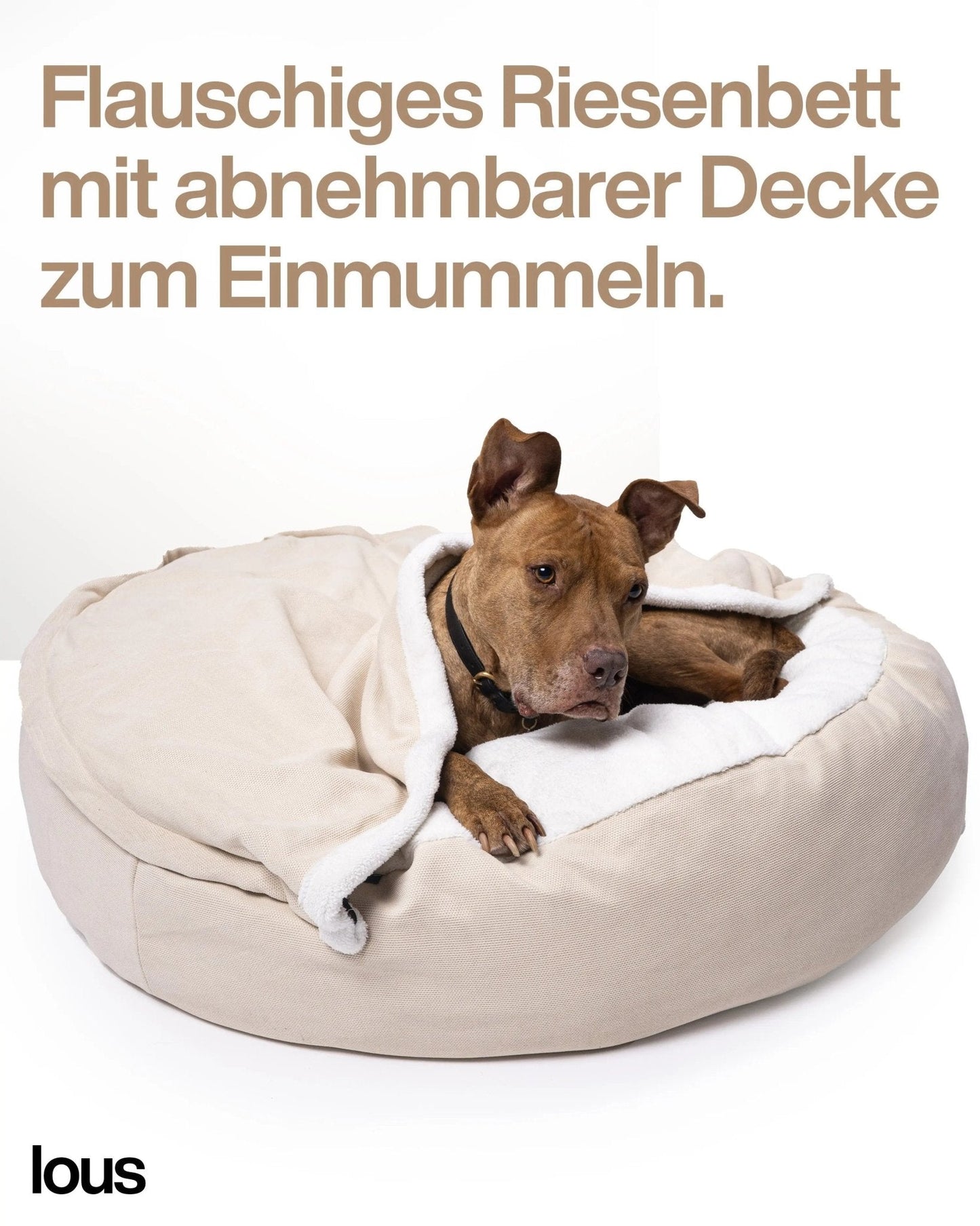 Kuscheliges Hundebett: Anti-Stress mit abnehmbarer Kuscheldecke
