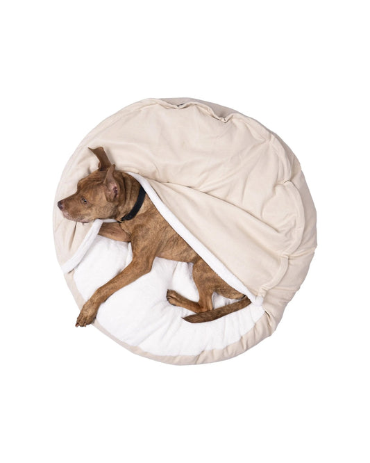 Kuscheliges Hundebett: Anti-Stress mit abnehmbarer Kuscheldecke