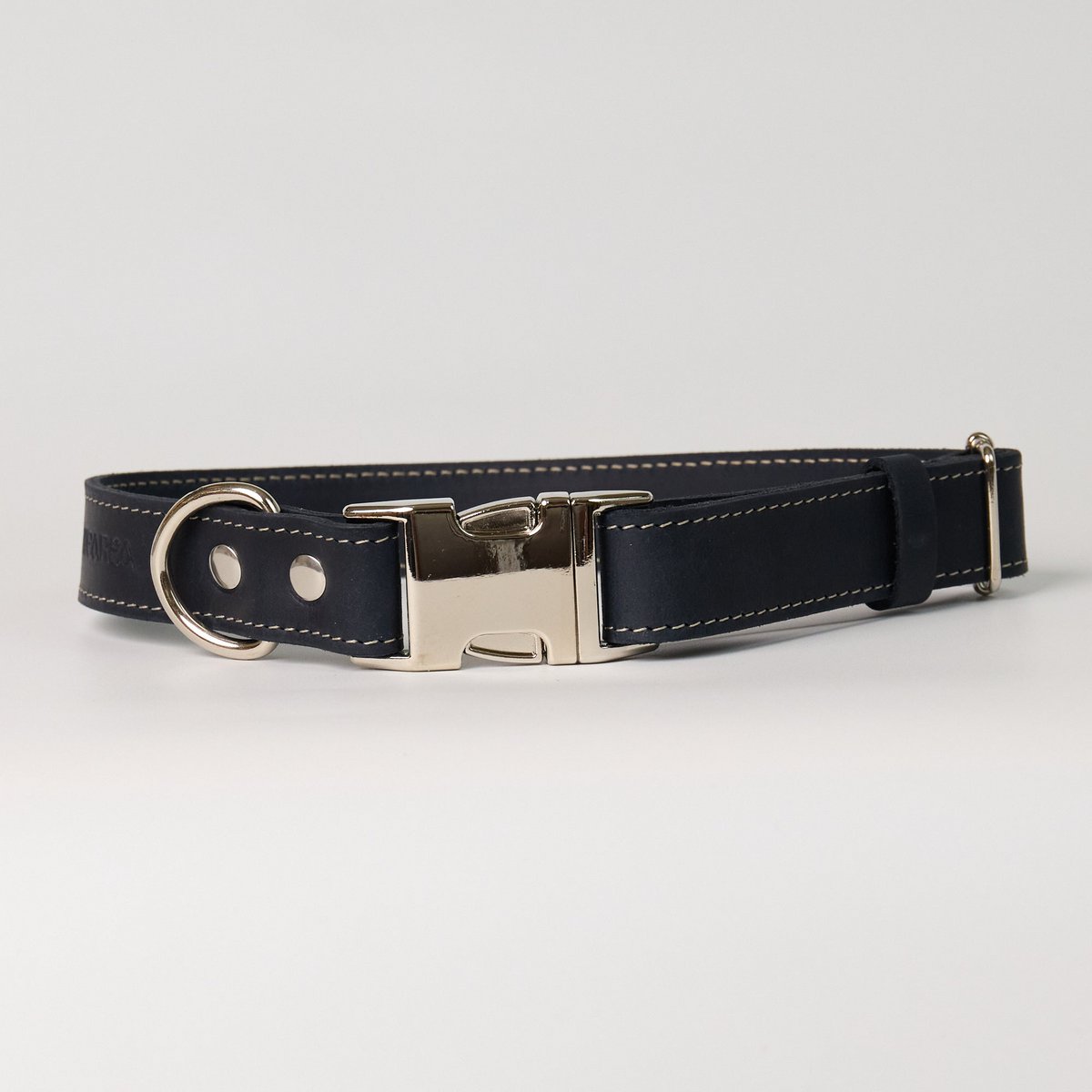Blaues Hundehalsband aus Leder