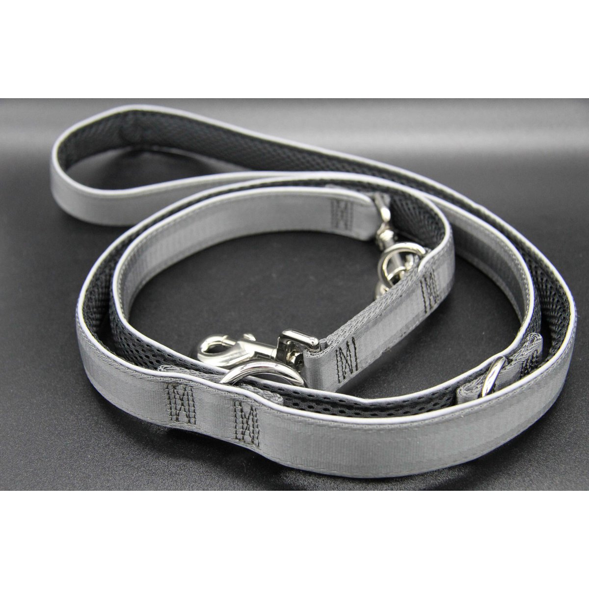 Hundeleine Silber Grau, M und L