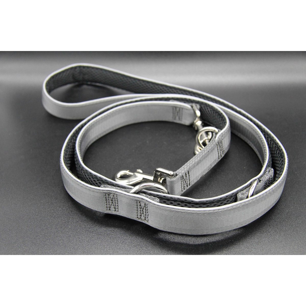 Hundeleine Silber Grau, M und L