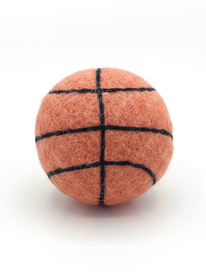 Hundespielzeug aus Schafwolle "Basketball" - BUDDY