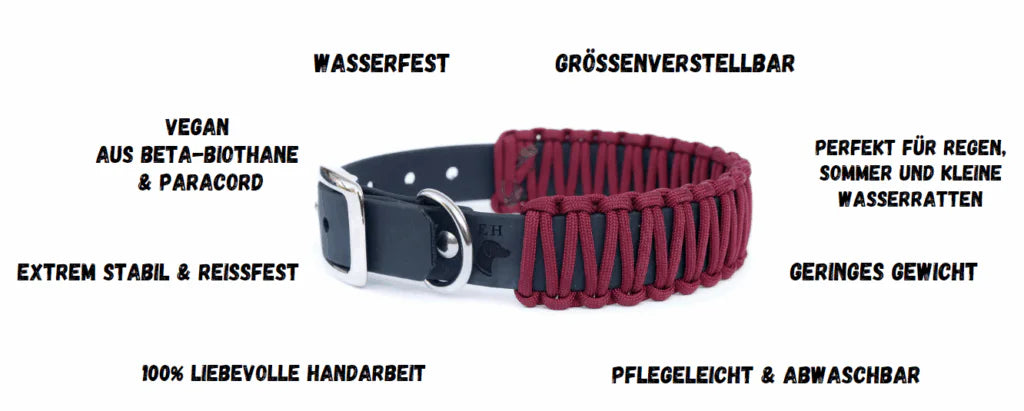 Biothane Paracord Halsband Berry