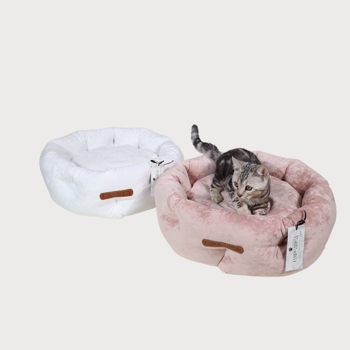 MARSHMALLOW Hundebett aus Samt mit Marmoreffekt