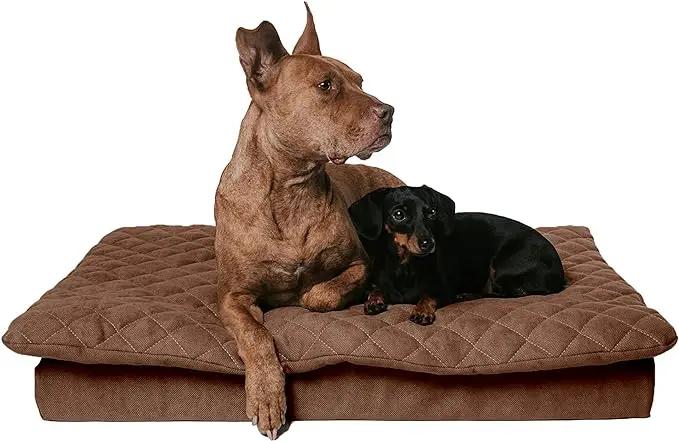 Lous 2 in 1 Hundebett mit abnehmbarem Topper für zu Hause und unterwegs.