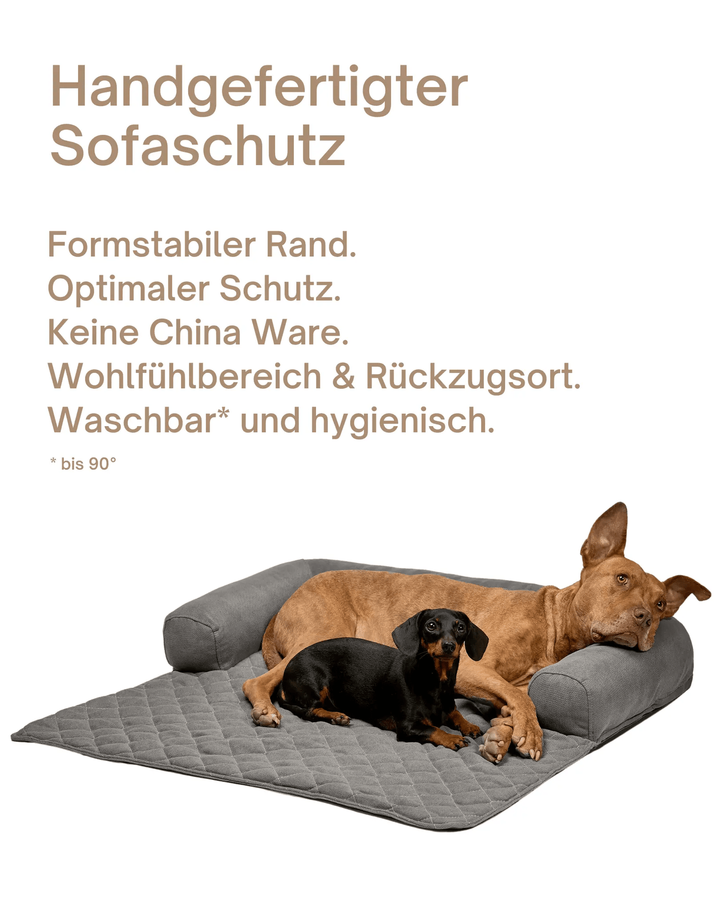 Sofaschutz, Hundedecke mit Rand handgefertigt