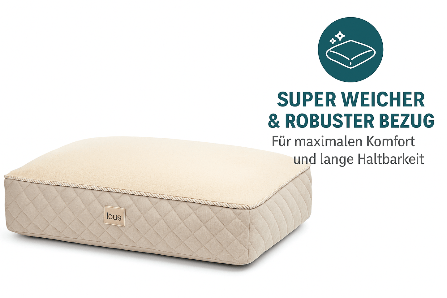 Lou's Premium Orthopädisches Hundekissen mit abnehmbarem waschbarem Bezug