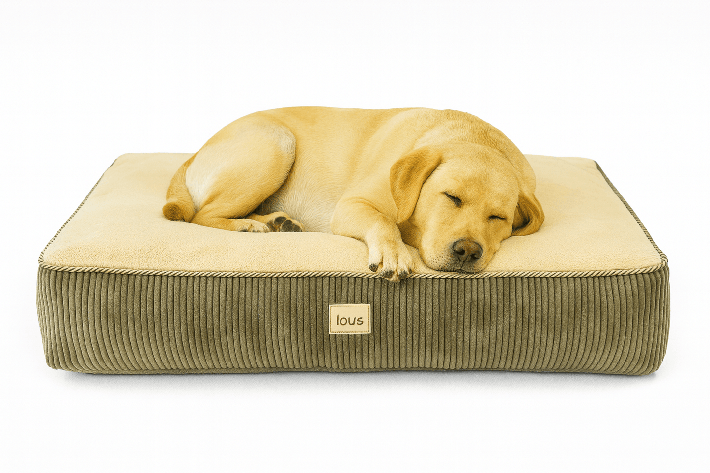 Lou's Premium Orthopädisches Hundekissen mit abnehmbarem waschbarem Bezug