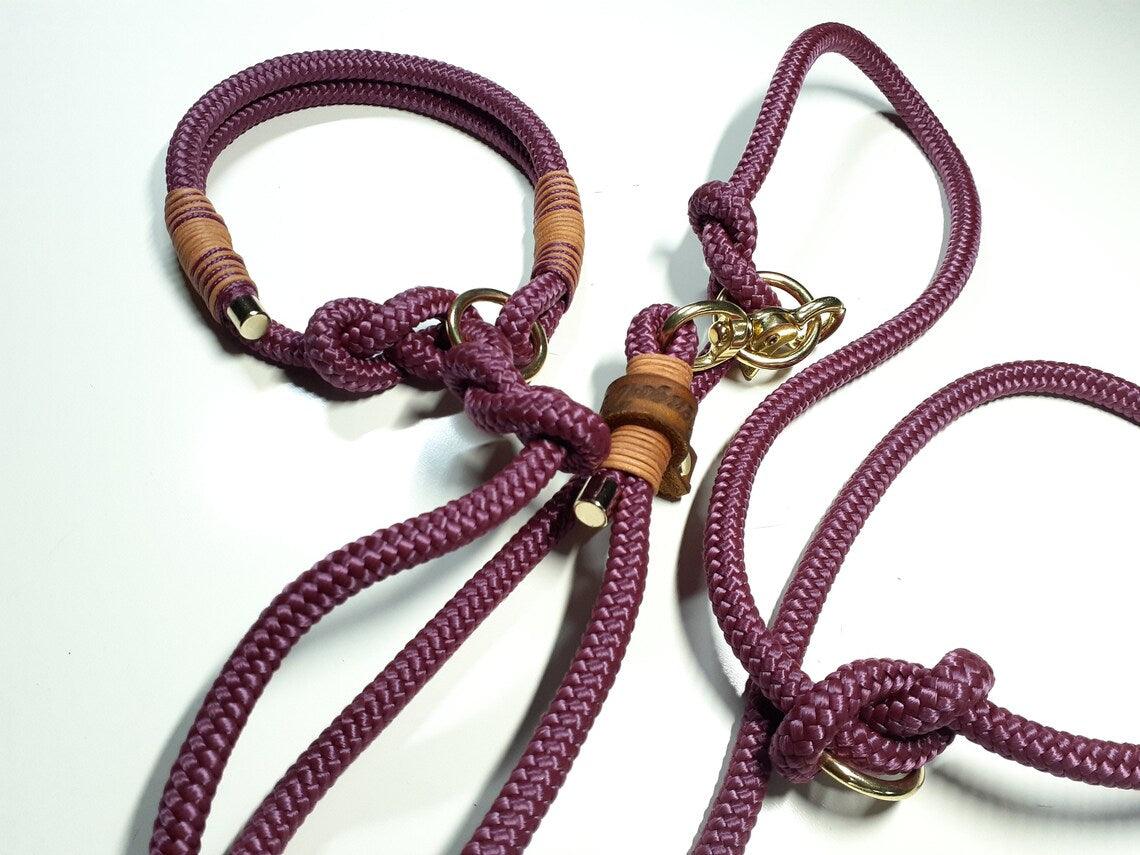 Retrieverleine LILLY Moxonleine, Hundeleine lila