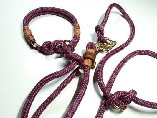 Retrieverleine LILLY Moxonleine, Hundeleine lila