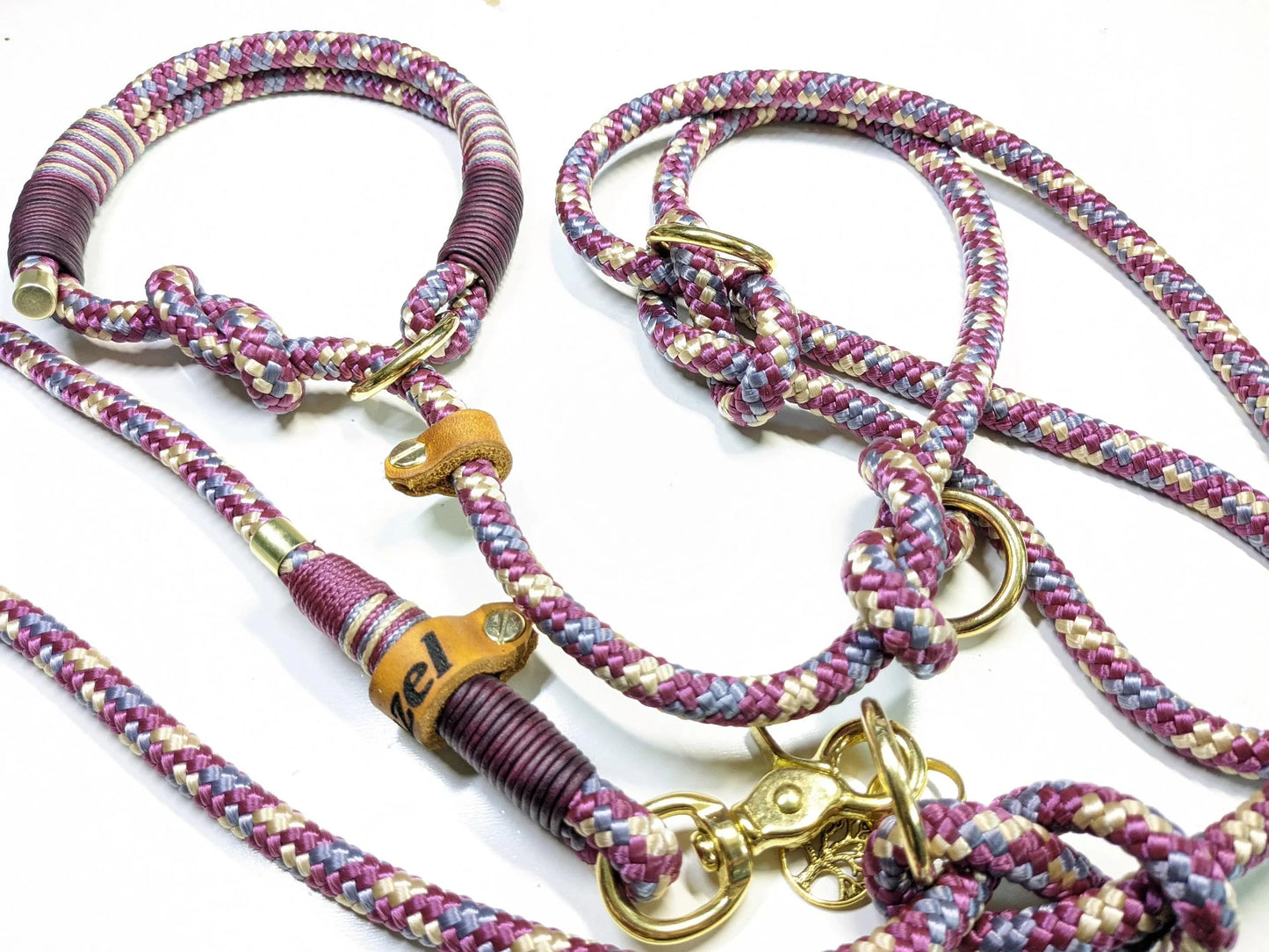 Retrieverleine NALA Moxonleine, Hundeleine bordeaux