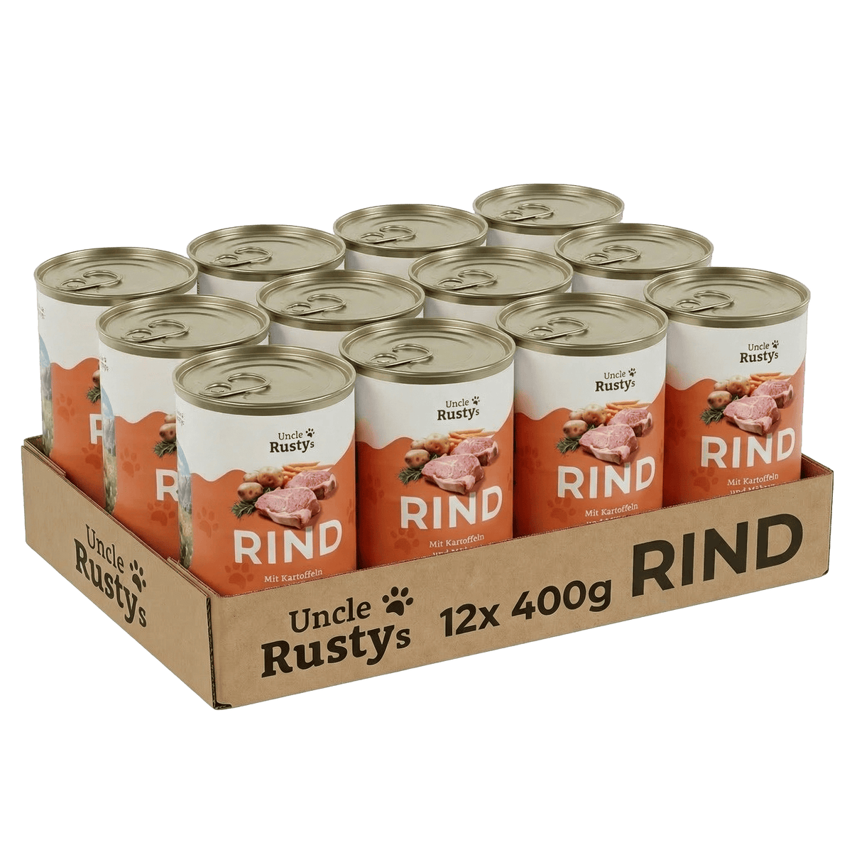 Rind mit Kartoffeln und Karotten - Hundefutter