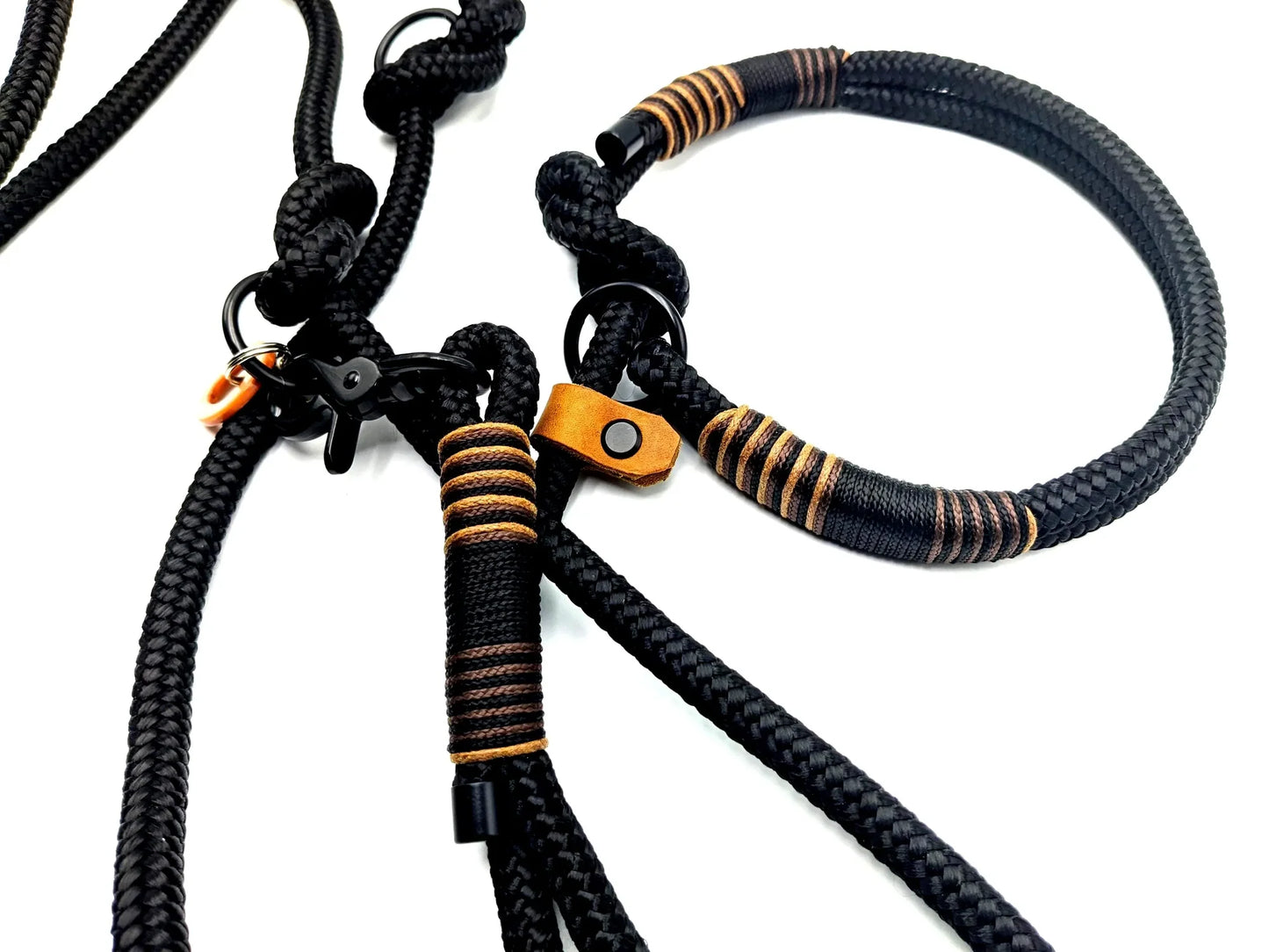 Retrieverleine Romeo Moxonleine, Hundeleine schwarz